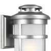 * | Coupon Feiss Newport 16 H Painted Brushed Steel Outdoor Wall Light