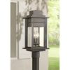 * | Wholesale Franklin Iron Works Outdoor Post Light Fixture Black Specked Gray 19 1/2 Clear Glass For Exterior Garden Yard Patio Driveway