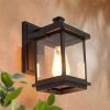 * | Cheap 10.6" Metal/Glass Outdoor Lamp Black Lnc