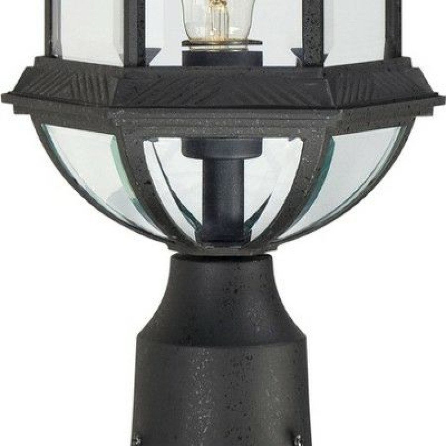 * | Cheapest 1 Light Outdoor Textured Post Wall Light Black Aurora Lighting