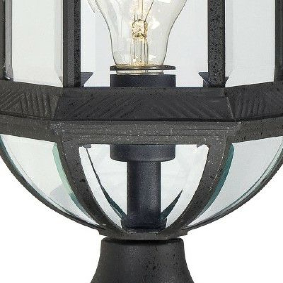 * | Cheapest 1 Light Outdoor Textured Post Wall Light Black Aurora Lighting