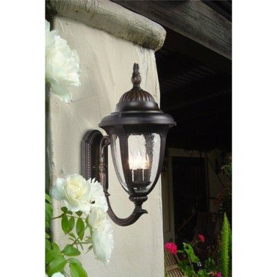 * | Budget John Timberland Traditional Outdoor Wall Light Fixture Colonial Style Bronze 23 1/2 Seedy Glass For Exterior House Porch Patio