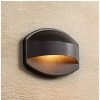 * | Flash Sale Possini Euro Design Modern Outdoor Wall Light Fixture Halogen Bronze 11 Wide Eyebrow Dark Sky For Exterior House Porch Patio Deck