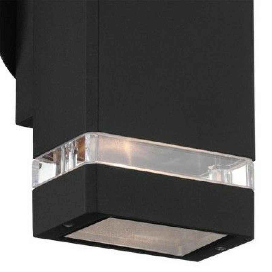 * | Best Pirce Possini Euro Design Modern Outdoor Wall Light Fixture Black 10 1/2 Rectangular Glass Up Down For House Porch Patio