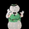 * | Best Deal Northlight 33 Pre-Lit White And Green Snowman Christmas Outdoor Decor