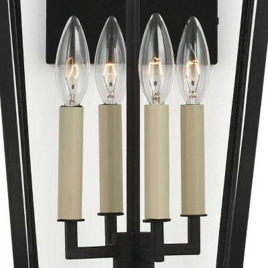 * | Hot Sale Feiss Warren 25 3/4 High Black 4-Light Outdoor Wall Light