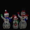 * | Cheapest Northlight Set 3 Lighted Glittering Mesh Snowmen Joy Outdoor Christmas Decoration