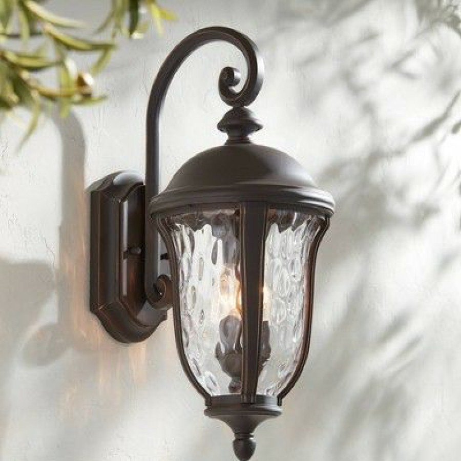 * | Top 10 John Timberland Traditional Outdoor Wall Light Fixture Bronze 22 1/4 Clear Hammered Glass For Exterior House Porch Patio Deck