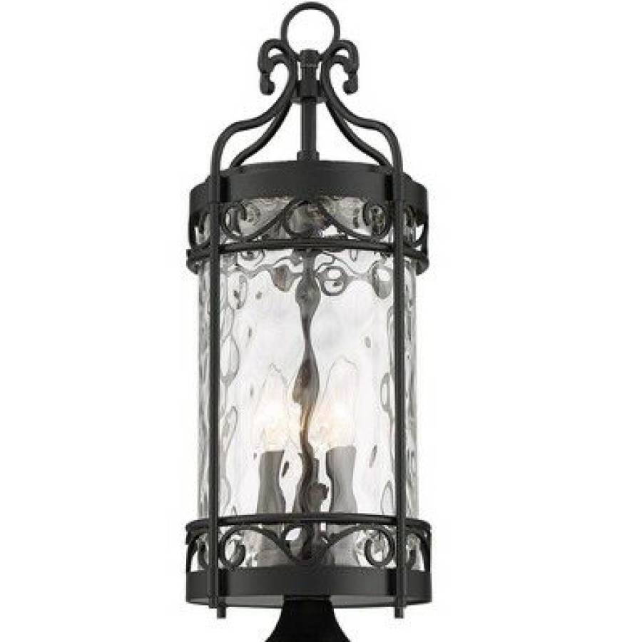 * | Coupon John Timberland European Style Outdoor Post Light Fixture Black Metal 23 1/4 Clear Glass For Exterior House Porch Patio Outside