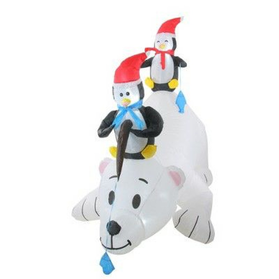 * | Buy Northlight 6 White And Black Inflatable Polar Bear And Penguins Lighted Outdoor Christmas Decor