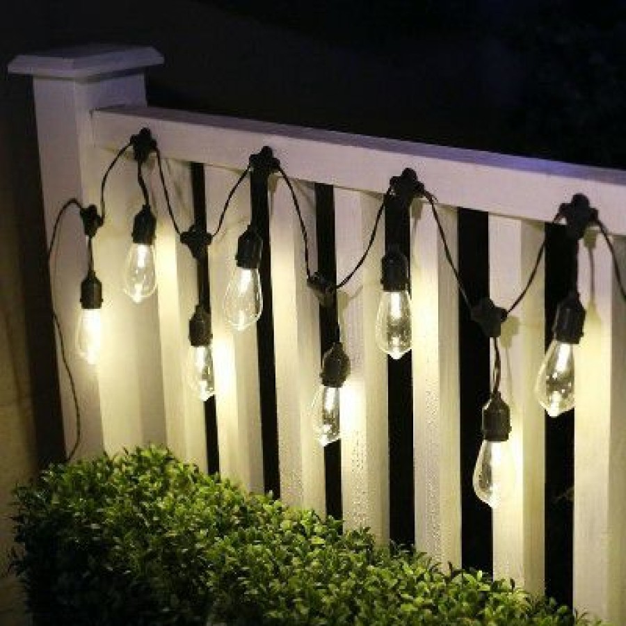 * | Coupon Alpine Corporation 10Ct Integrated Led Edison Bulb String Lights With Timer Black Wire