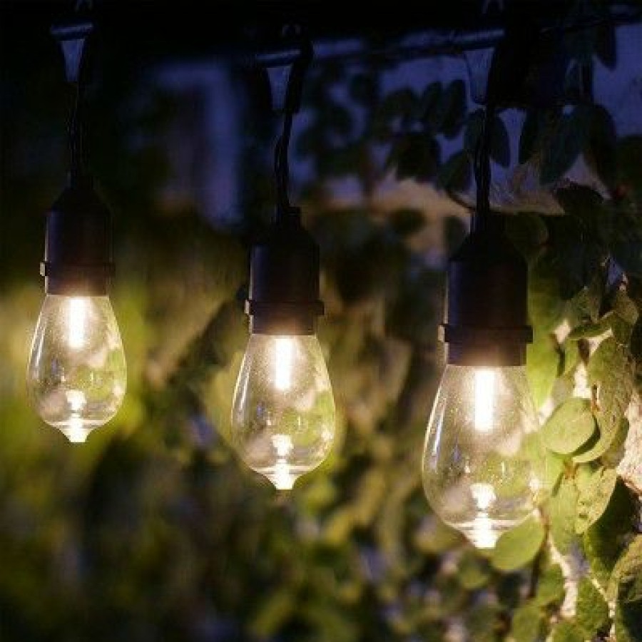 * | Coupon Alpine Corporation 10Ct Integrated Led Edison Bulb String Lights With Timer Black Wire