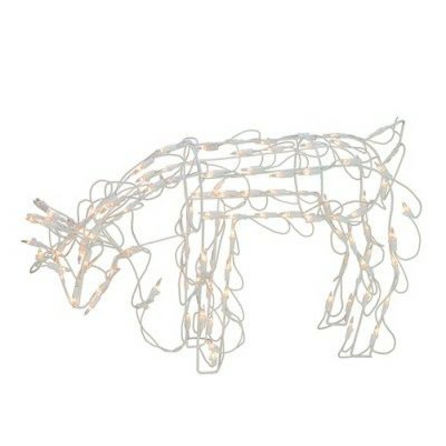 * | Hot Sale Northlight 25 White And Clear Standing Reindeer Outdoor Christmas Yard Decor