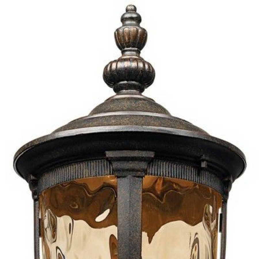 * | Best Sale John Timberland Outdoor Post Light Fixture Led Veranda Bronze 33 Clear Hammered Glass For Exterior House Porch Patio Garden Yard