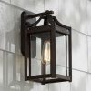 * | Outlet Franklin Iron Works Rustic Farmhouse Outdoor Wall Light Fixture Bronze 12 1/2 Clear Beveled Glass Panel For Exterior House Porch