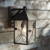 * | Best Pirce Franklin Iron Works Country Cottage Wall Light Fixture French Bronze Leaf And Vine Motif 12 1/2 Clear Seedy Glass For House Porch