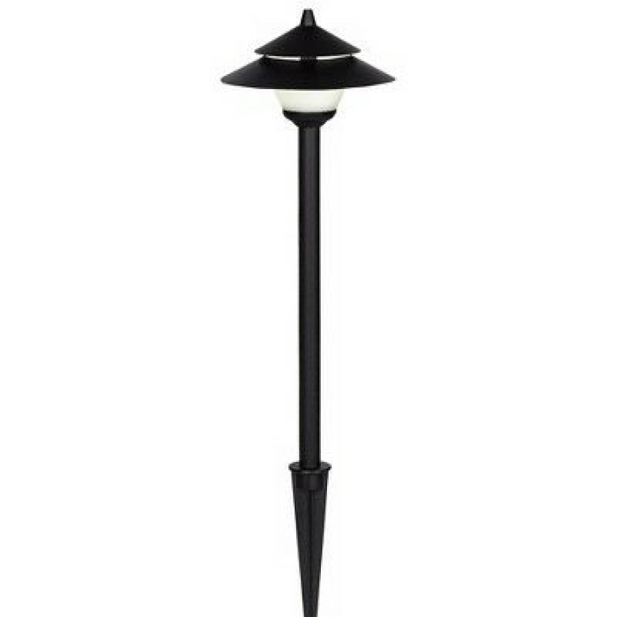 * | Brand New John Timberland Pagoda Style Led Landscape Light Set Of 4 With Transformer