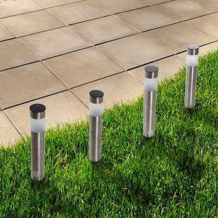 * | Flash Sale Solar Outdoor Led Light Path Walkway Lights Silver Pure Garden