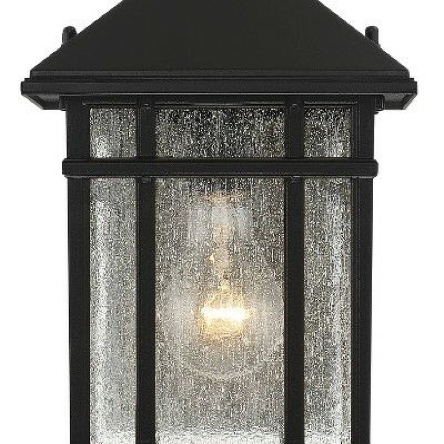 * | Wholesale Kathy Ireland Sierra Craftsman 11 H Black Dusk-Dawn Outdoor Wall Light