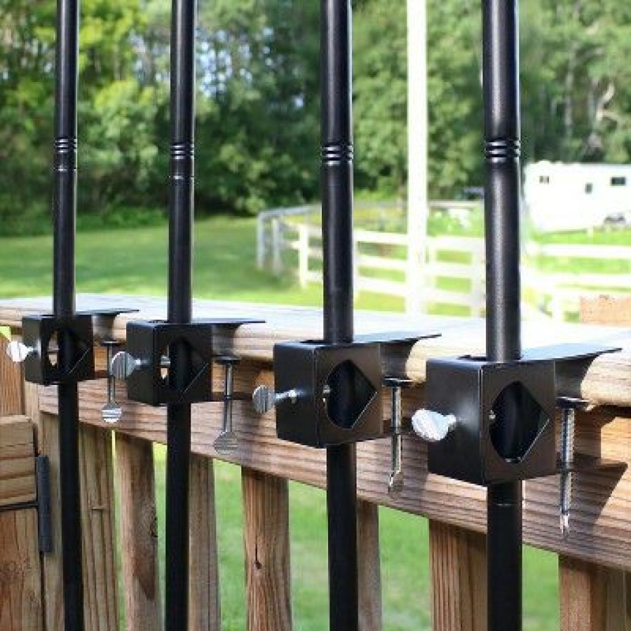 * | Top 10 Sunnydaze Decor Sunnydaze Outdoor Easy-To-Install Metal Patio Balcony Deck Railing Torch Lantern Light Clamp Set 4Pk