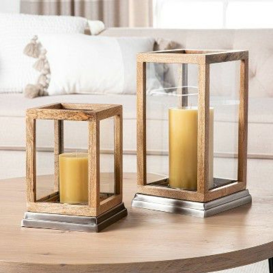 * | Best Pirce Hearth & Hand With Magnolia Wood & Glass Lantern Hearth & Hand With Magnolia