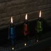 * | Deals Sunnydaze Decor Sunnydaze Outdoor Refillable Glass Tabletop Torches With Long-Lasting Fiberglass Wicks Blue, Orange, And Green 3Pc