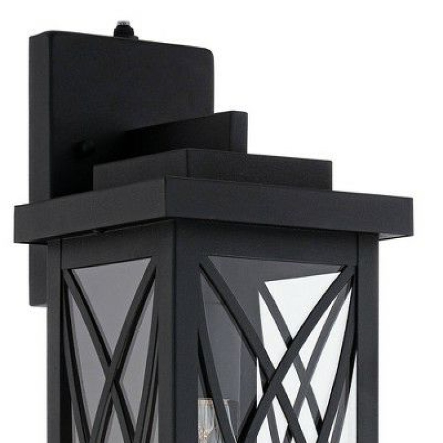 * | Deals John Timberland Outdoor Wall Light Fixture Black 15 Clear Glass Security Dusk To Dawn For Exterior House Porch Patio