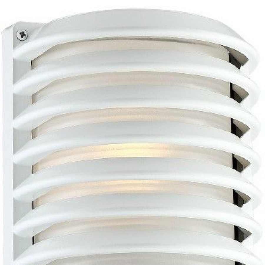 * | Wholesale John Timberland Modern Industrial Outdoor Wall Lights Fixtures Set Of 2 White 10 Frosted Glass Exterior House Porch Patio Outside