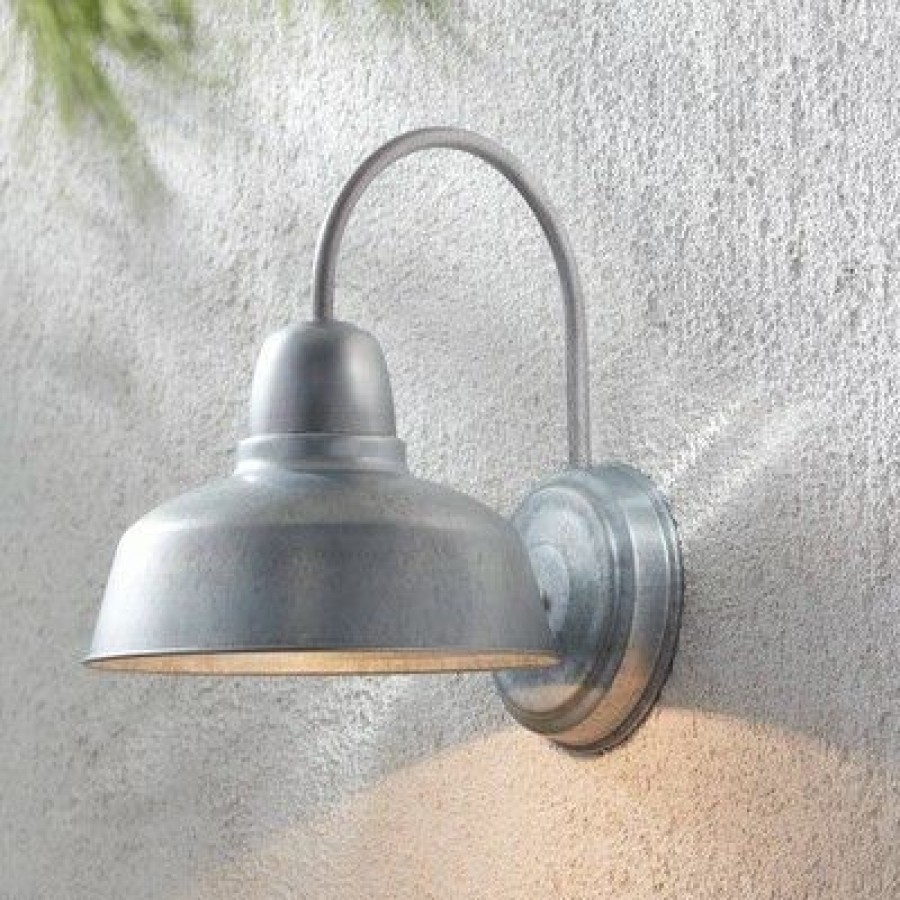 * | Brand New John Timberland Farmhouse Outdoor Wall Light Fixture Urban Barn Galvanized Steel Gooseneck 13 For Exterior House Porch Patio