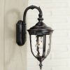 * | Deals John Timberland Traditional Outdoor Wall Light Fixture Black 16.5 Hammered Glass For Exterior Porch Patio