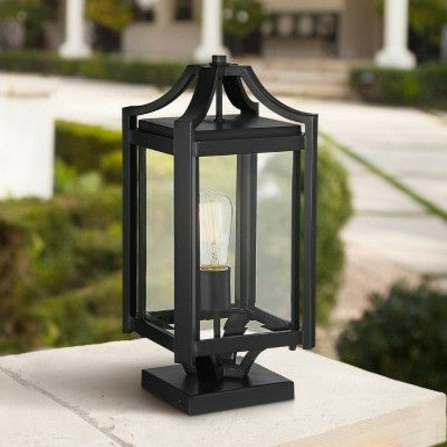 * | Best Sale Franklin Iron Works Rockford Collection 17 3/4 High Black Pier Mount Light