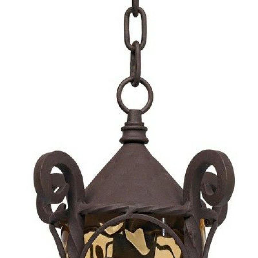 * | Hot Sale John Timberland Traditional Outdoor Light Hanging Dark Walnut Iron Scroll 15 Champagne Water Glass Damp Rated For Exterior Porch