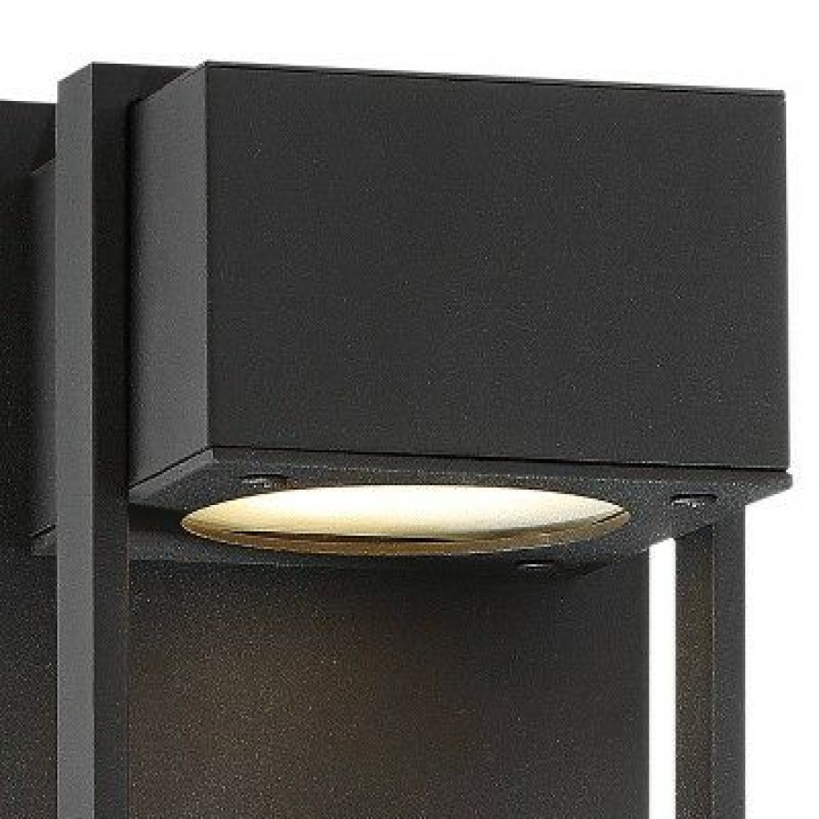 * | Promo Possini Euro Design Modern Outdoor Wall Light Fixture Led Textured Black 9 1/2 Crystal Diffuser Downlight For Exterior House