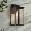 * | New John Timberland Farmhouse Rustic Outdoor Wall Light Fixture Dark Bronze Wood Finish Grain 17 Glass Exterior House Porch Patio Outside